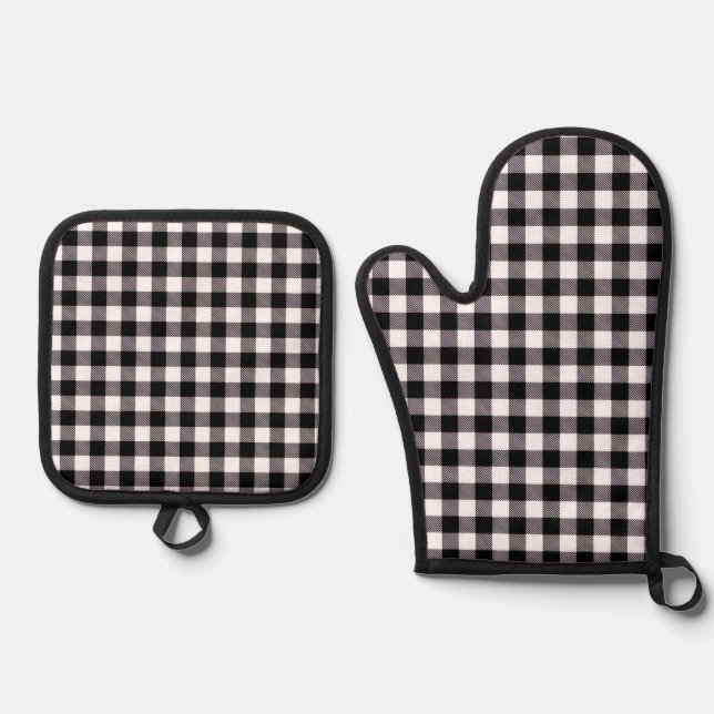 Buffalo Plaid Oven Mitt & Pot Holder Set (Front)