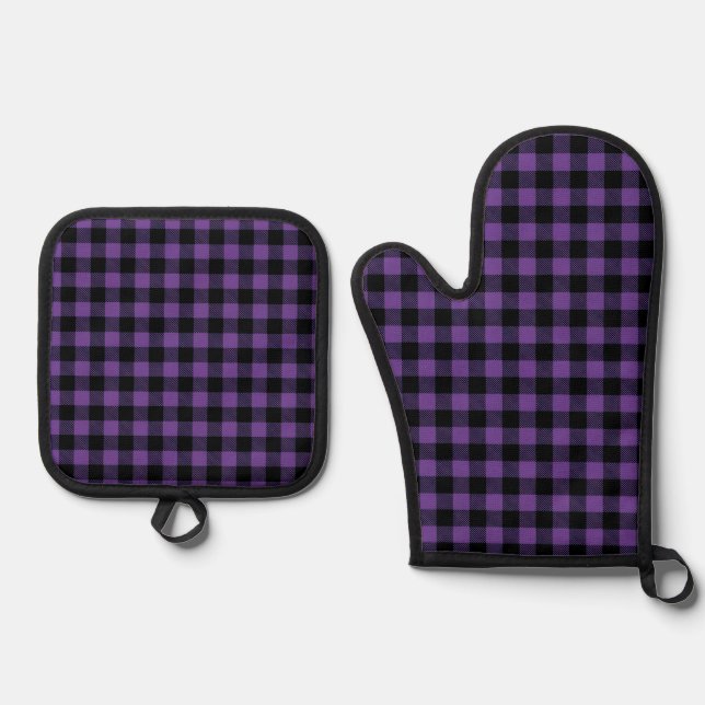 Buffalo Plaid Oven Mitt & Pot Holder Set (Front)