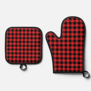 Buffalo Plaid Oven Mitt & Pot Holder Set