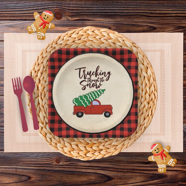 Buffalo Plaid Party Plate (Creator Uploaded)
