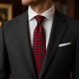 Buffalo Plaid Pattern Tie