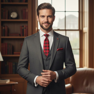 Buffalo Plaid Pattern Tie