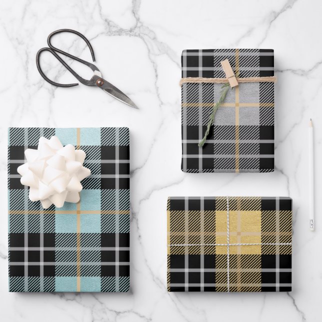 Buffalo Plaid Pattern Wrapping Paper Sheet (Front)