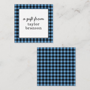 Buffalo Plaid Personalised Gift Enclosure Cards