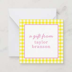 Buffalo Plaid Personalised Gift Enclosure Cards