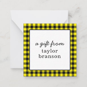 Buffalo Plaid Personalised Gift Enclosure Cards