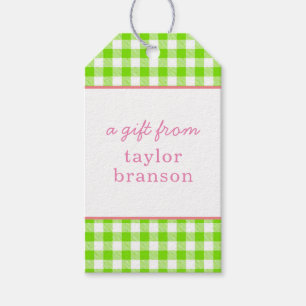 Buffalo Plaid Personalised Gift Tags