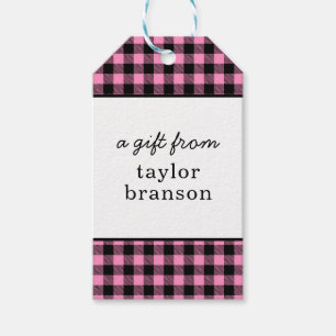 Buffalo Plaid Personalised Gift Tags