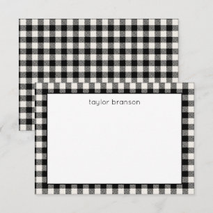 Buffalo Plaid Personalised Note Cards
