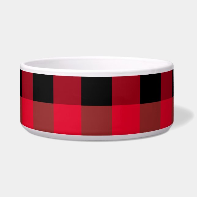 Buffalo plaid pet bowl (Front)