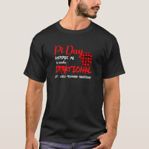 Buffalo Plaid Pi Symbol Pi Day Inspires Me Math Lo T-Shirt