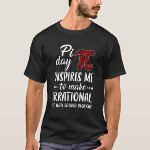 Buffalo Plaid Pi Symbol Pi Day Inspires Me Math Lo T-Shirt