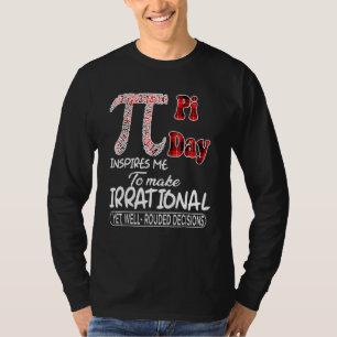 Buffalo Plaid Pi Symbol Pi Day Inspires Me Math    T-Shirt