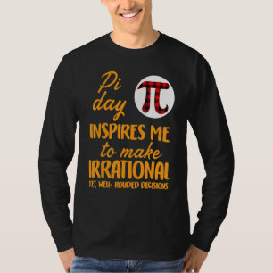 Buffalo Plaid Pi Symbol Pi Day Inspires Me Math   T-Shirt