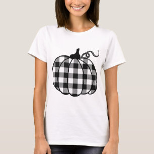 Buffalo Plaid Pumpkin Fall Autumn Cute Casual T-Sh T-Shirt