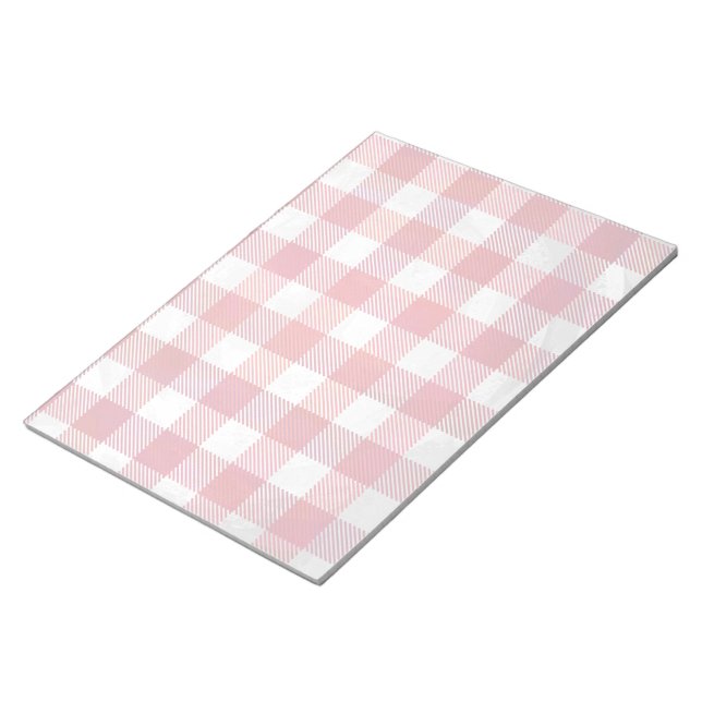 Buffalo Plaid Red and White Notepad (Angled)