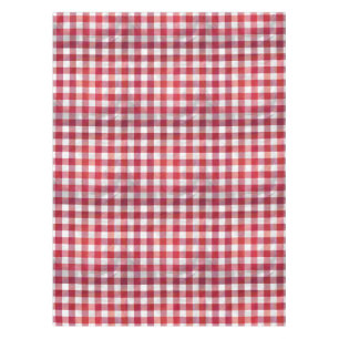 Buffalo Plaid Red and White Tablecloth