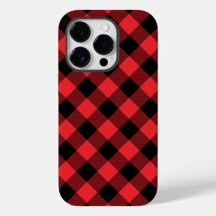 Buffalo Plaid Red Black Check Case-Mate iPhone 14 Pro Case
