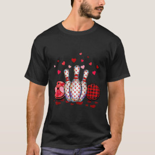 Buffalo Plaid Red Bowling Gnome Christmas Valentin T-Shirt