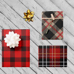 Buffalo Plaid Red Christmas Country Lumberjack Wrapping Paper Sheet<br><div class="desc">This design was created though digital art. It may be personalised by choosing the customise option. Contact me at colorflowcreations@gmail.com if you with to have this design on another product. Purchase my original abstract acrylic painting for sale at www.etsy.com/shop/colorflowart. See more of my creations or follow me at www.facebook.com/colorflowcreations, www.instagram.com/colorflowcreations,...</div>