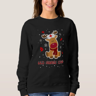 Buffalo Plaid Reindeer L&d Nurse Crew Nursing Xmas Sweatshirt