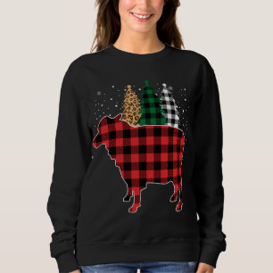 Buffalo Plaid Sheep Tree Leopard print Christmas P Sweatshirt