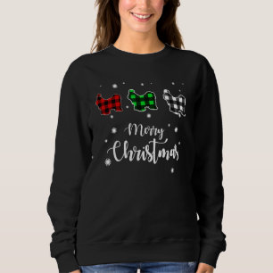 Buffalo Plaid Shih Tzu Dog Christmas Sweatshirt