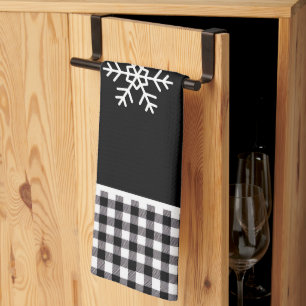 Buffalo Plaid Snowflake Tea Towel