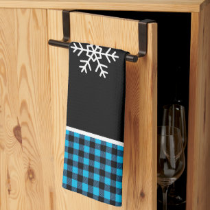 Buffalo Plaid Snowflake Tea Towel