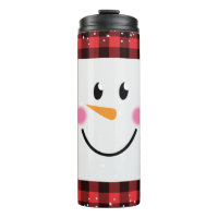 Buffalo Plaid Snowman Face