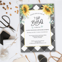Buffalo Plaid Sunflower I Do BBQ Bridal Shower