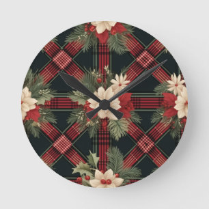 Buffalo Plaid Wall Clock