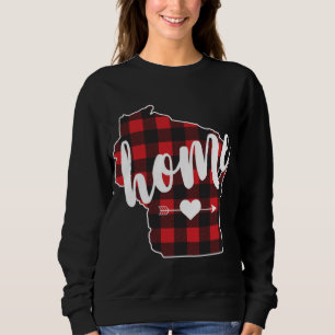 Buffalo Plaid Wisconsin Home State Lumberjack Souv Sweatshirt