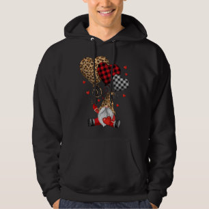 Buffalo Red Black Plaid And Leopard Hearts Valenti Hoodie