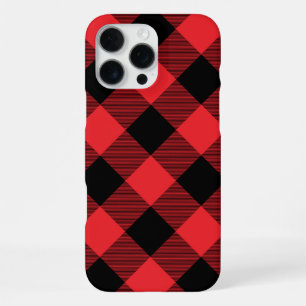 Buffalo Red Black Plaid Check iPhone 16 Pro Max Case
