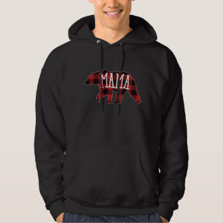 Buffalo Red Plaid Mama Bear Family Bear Hoodie