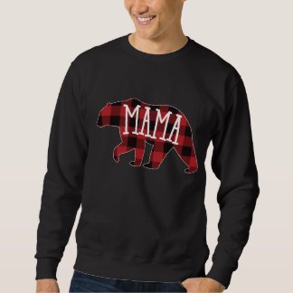 Buffalo Red Plaid Mama Bear Family Bear Sweatshirt