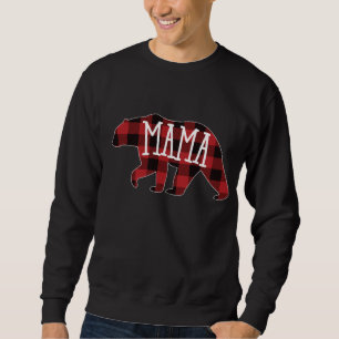 Buffalo Red Plaid Mama Bear Family Bear Sweatshirt