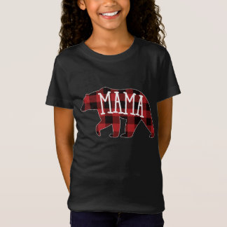 Buffalo Red Plaid Mama Bear Family Bear T-Shirt