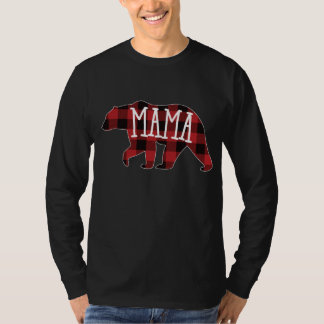 Buffalo Red Plaid Mama Bear Family Bear T-Shirt