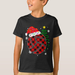 Buffalo Red Plaid Volleyball Christmas Srt Xmas Pa T-Shirt
