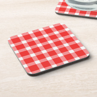 Buffalo Red White Plaid Holiday Picnic Classic Coaster