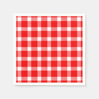 Buffalo Red White Plaid Holiday Picnic Classic Napkin