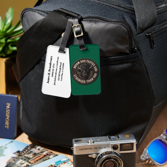 Buffalo Reminder - Luggage Tag (Front & Back)