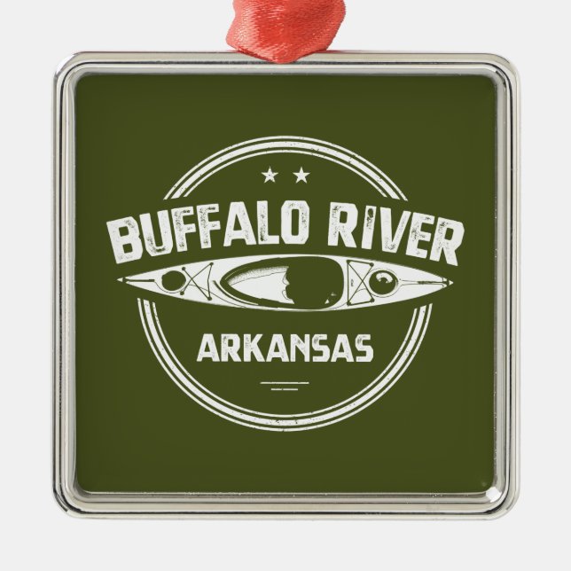 Buffalo River, Arkansas Metal Tree Decoration (Front)