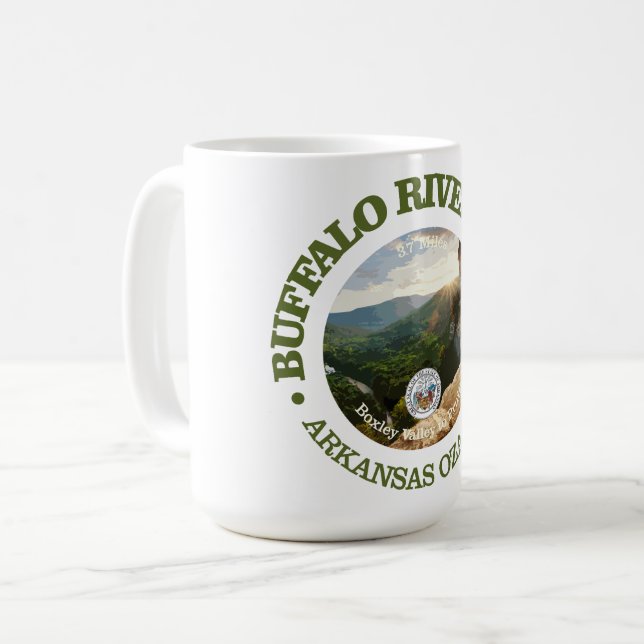 Buffalo River Trail (rd) Coffee Mug (Front Left)