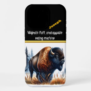 Buffalo Roaming in a Serene Forest iPhone 16 Pro Max Case