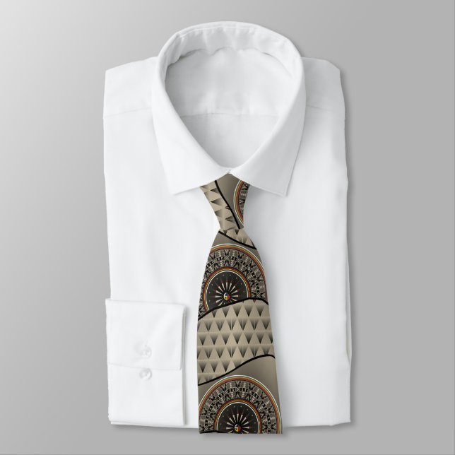 Buffalo Running Brown Tie (Tied)
