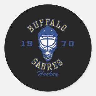 Buffalo Sabres Hockey Mask Gray Nhl Officially Lic Classic Round Sticker