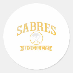 Buffalo Sabres Vintage Hockey Blue Nhl Officially  Classic Round Sticker